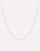 Solid Yellow Gold - Pearl Station Necklace