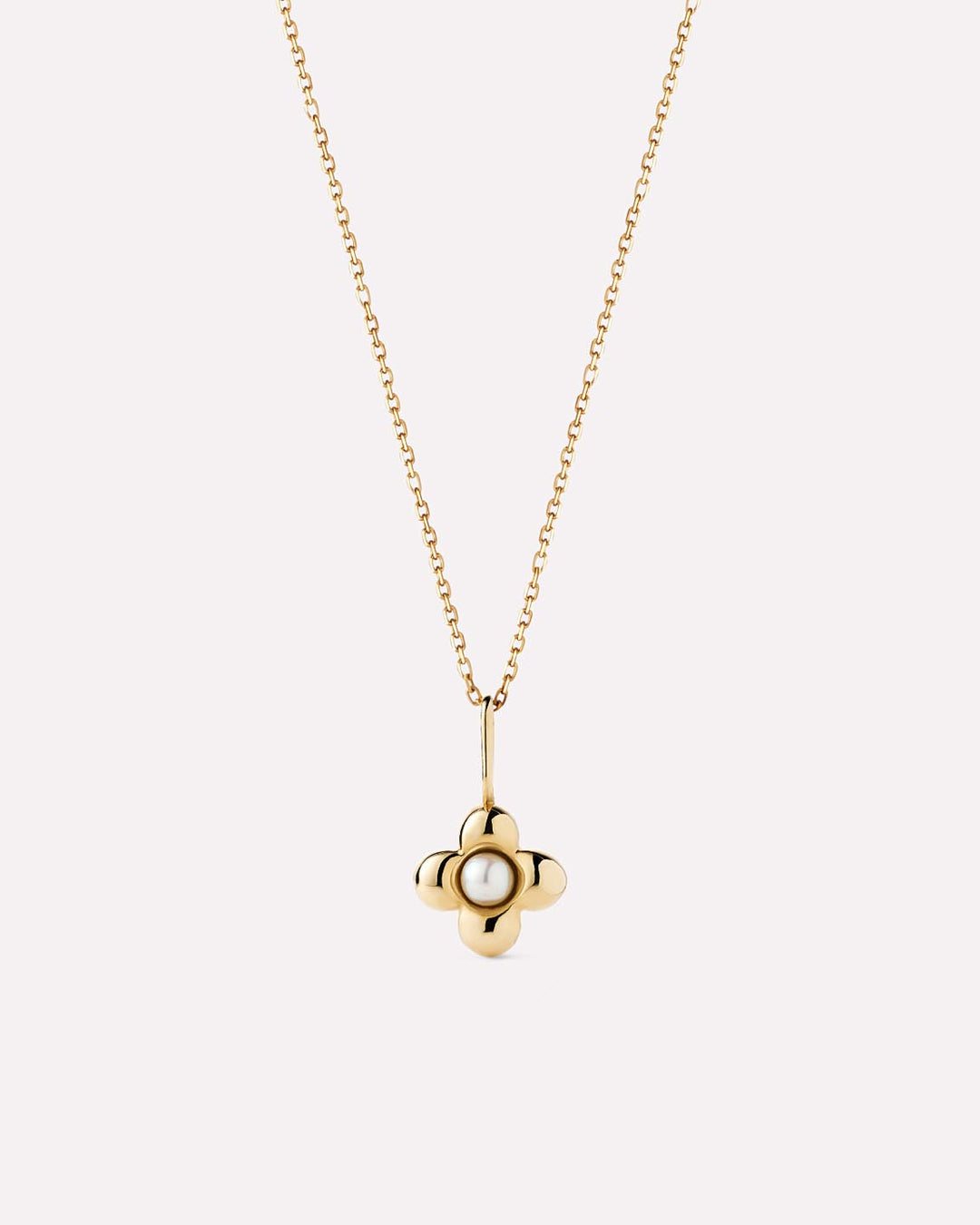 Solid Yellow Gold - Pearl Mini Liora Necklace