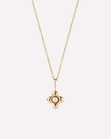 Solid Yellow Gold - Pearl Mini Liora Necklace