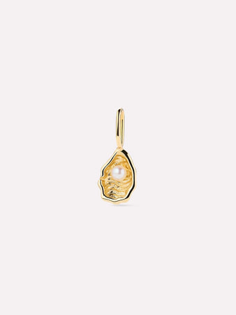 Solid Yellow Gold - Mini Oyster Charm