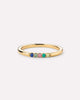 Solid Yellow Gold - 5 Stone Birthstone Ring