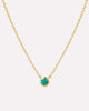 Solid Yellow Gold - Solo Birthstone Necklace