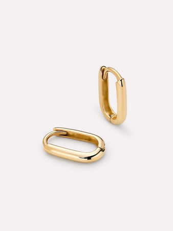 Solid Gold Hoop Earrings For Women Ana Luisa Gold Mini Oval Hoops