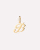 Solid Yellow Gold - Script Letter Charm