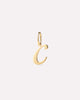 Solid Yellow Gold - Script Letter Charm