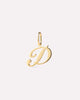 Solid Yellow Gold - Script Letter Charm