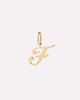 Solid Yellow Gold - Script Letter Charm