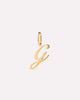 Solid Yellow Gold - Script Letter Charm