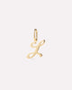 Solid Yellow Gold - Script Letter Charm