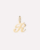 Solid Yellow Gold - Script Letter Charm