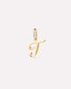 Solid Yellow Gold - Script Letter Charm