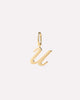 Solid Yellow Gold - Script Letter Charm