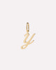 Solid Yellow Gold - Script Letter Charm