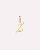 Solid Yellow Gold - Script Letter Charm