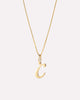 Solid Yellow Gold - Script Letter Necklace