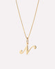 Solid Yellow Gold - Script Letter Necklace
