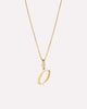 Solid Yellow Gold - Script Letter Necklace