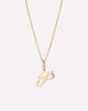 Solid Yellow Gold - Script Letter Necklace