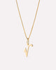 Solid Yellow Gold - Script Letter Necklace