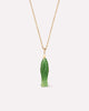 Solid Yellow Gold - Gemstone Fish Necklace