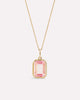 Solid Yellow Gold - Light Pink Sapphire Spritz Necklace