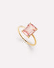 Solid Yellow Gold - Light Pink Sapphire Spritz Ring