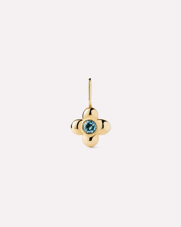 Solid Yellow Gold - London Blue Topaz Mini Liora Charm