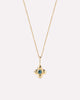 Solid Yellow Gold - London Blue Topaz Mini Liora Necklace
