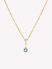 Solid Yellow Gold - Birthstone Necklace