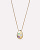 Solid Yellow Gold - 3 Stone Memento Necklace