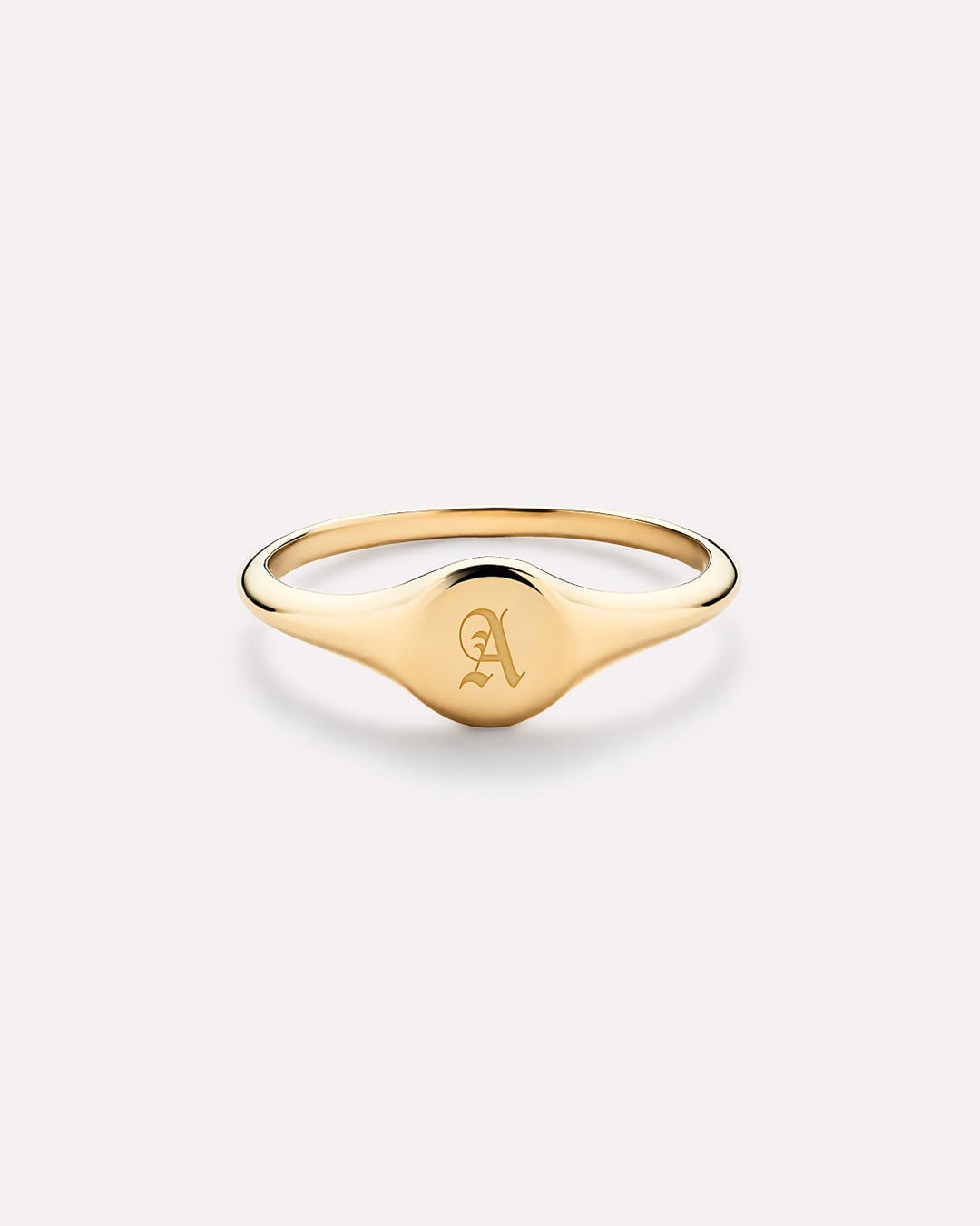 Solid Yellow Gold - Personalized Signet Ring
