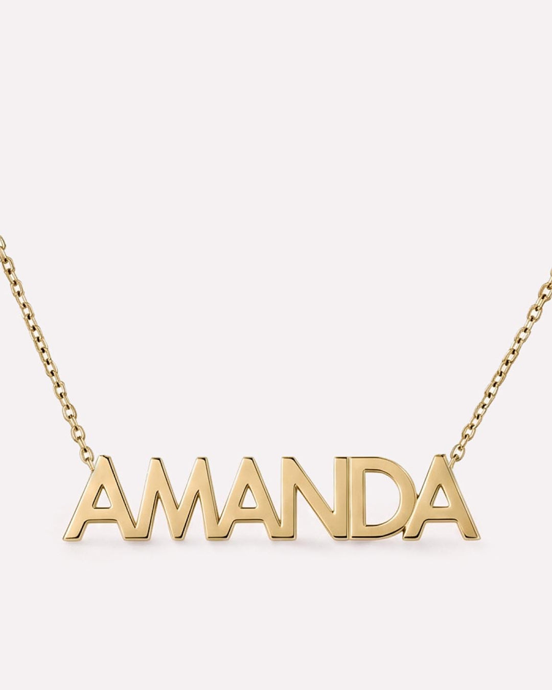 Solid Yellow Gold - Custom Name Necklace