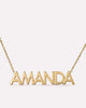 Solid Yellow Gold - Custom Name Necklace