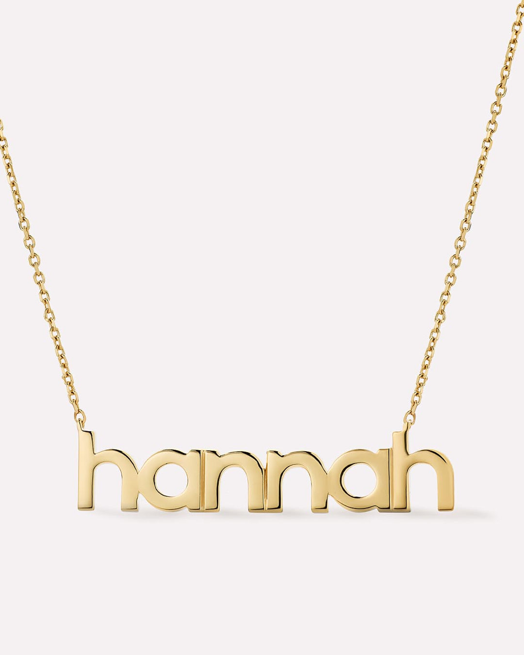 Solid Yellow Gold - Custom Name Necklace
