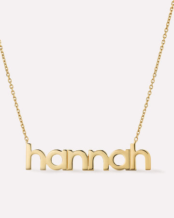 Solid Yellow Gold - Custom Name Necklace
