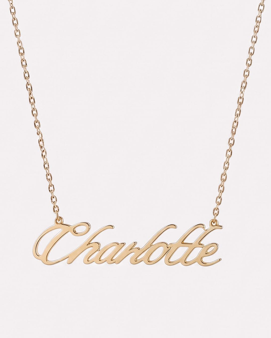 Solid Yellow Gold - Custom Name Necklace