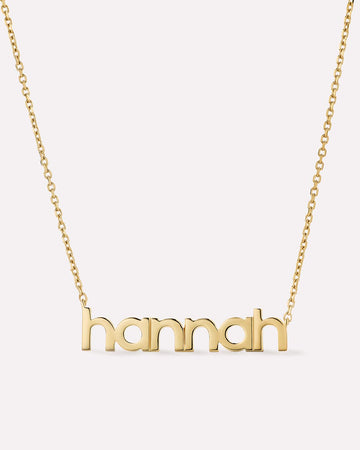 Solid Yellow Gold - Mini Custom Name Necklace