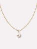 Solid Gold Pearl Spring Ring Clasp Pendant Necklaces For Women Ana Luisa Gold Round Pearl Necklace