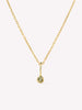 Solid Gold Peridot Spring Ring Clasp Birthstone Pendant Necklaces For Women Ana Gold Birthstone Peridot Necklace