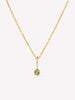 Solid Yellow Gold - Birthstone Necklace