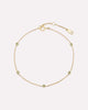 Solid Yellow Gold - Peridot Birthstone Station Bracelet