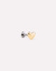 Solid Yellow Gold - Heart Flatback Single Stud