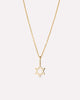 Solid Yellow Gold - Star of David Necklace