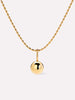 Solid Gold Spring Ring Clasp Ball Pendant Necklaces For Women Ana Luisa Sphere Charm Necklace