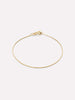 Solid Yellow Gold - Silk Chain Bracelet