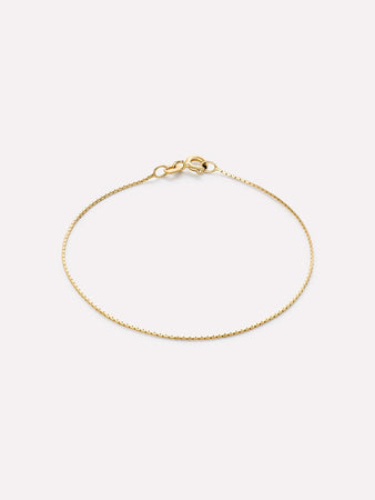Solid Gold Spring Ring Clasp Chain Bracelets For Women Ana Luisa Silk Chain Bracelet