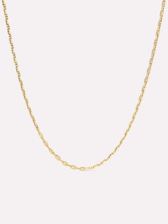 Solid Gold Spring Ring Clasp Chain Necklace For Women Ana Luisa Anchor Chain Necklace