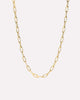 Solid Yellow Gold - Large Paperclip Necklace