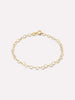 Solid Yellow Gold - Heart Chain Bracelet