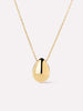 Solid Gold Spring Ring Clasp Pebble Pendant Necklaces For Women Ana Luisa Gold Teardrop Necklace